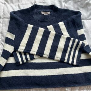 Navy and White Striped Sweater